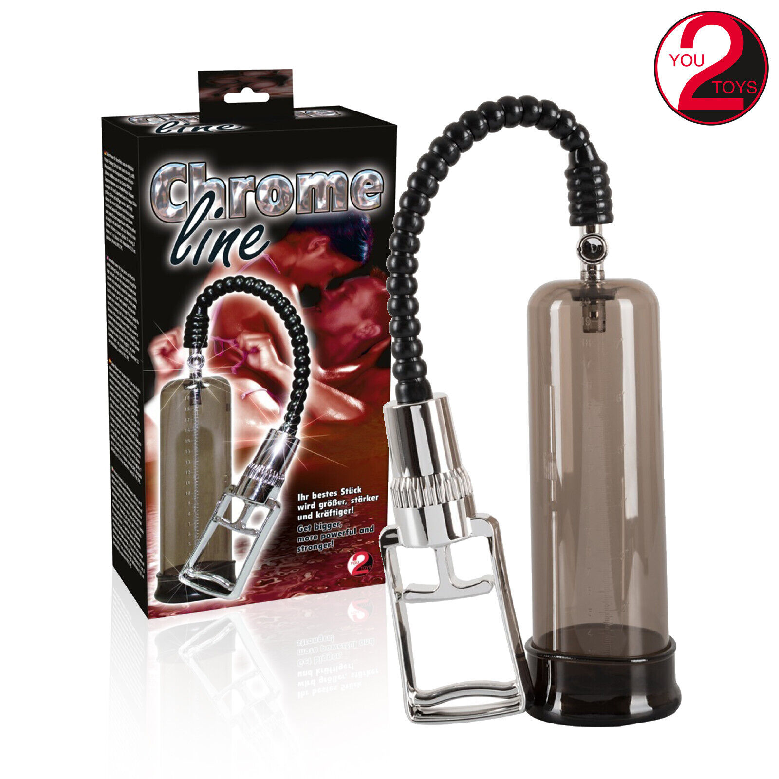 You2Toys Chrome Line Potency Vacuum Enlarger Penis Pump Enlargement Ehnancer