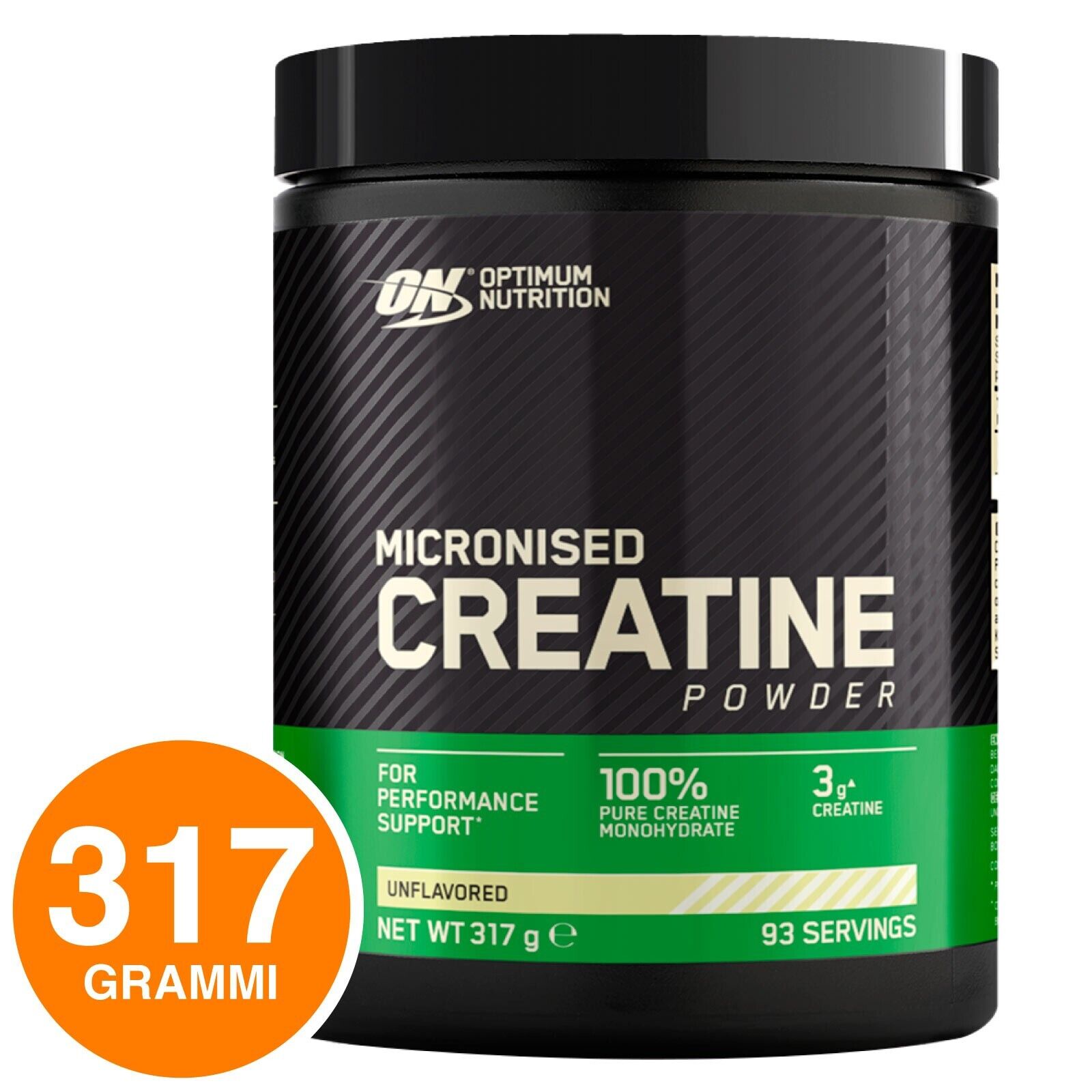 ON Optimum Nutrition Micronised Creatine Monoidrato Non Aromatizzato - 317g