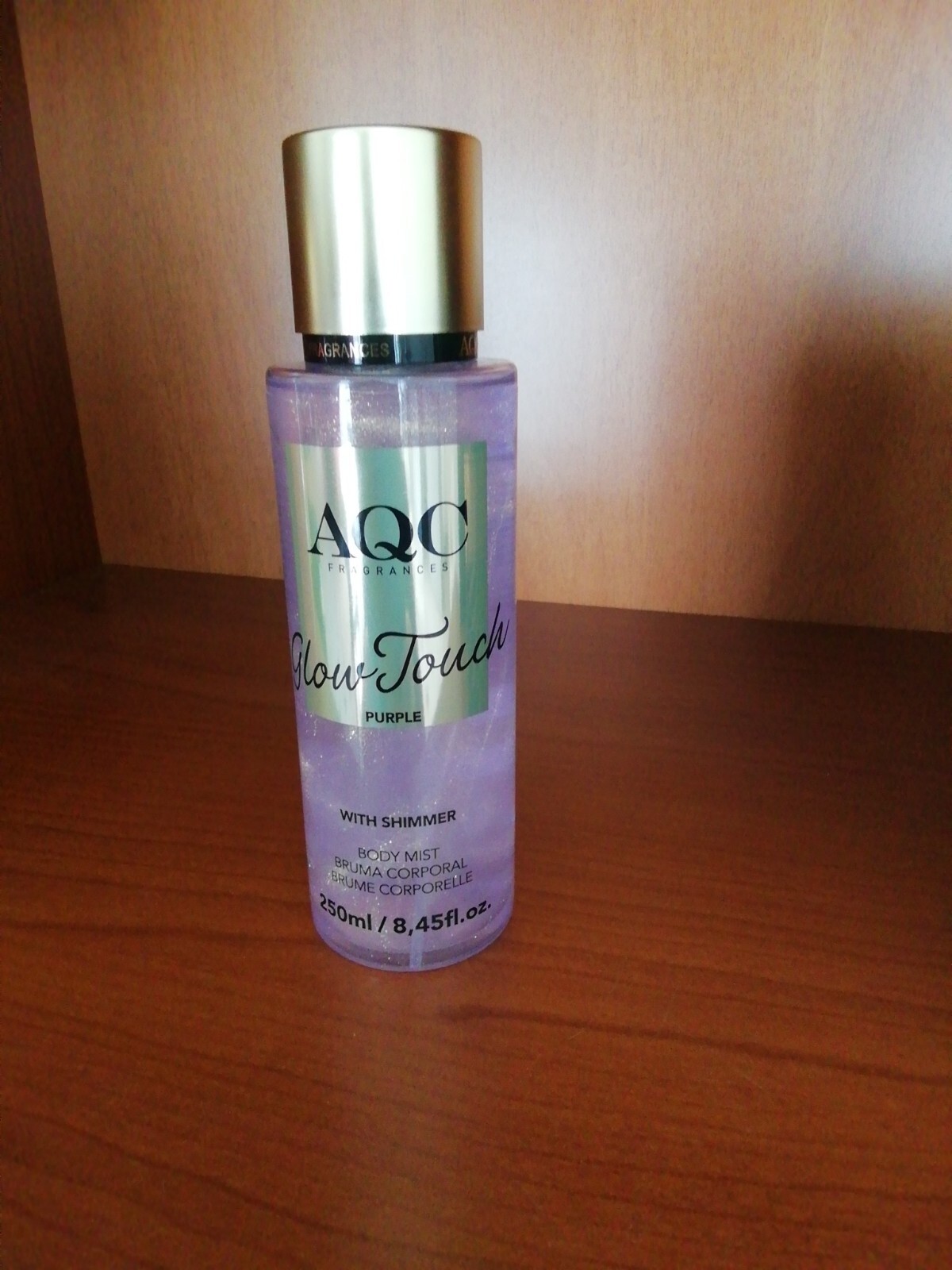 AQC Fragrances Glow Touch Purple Body Mist Spray Scintillante 250 ml