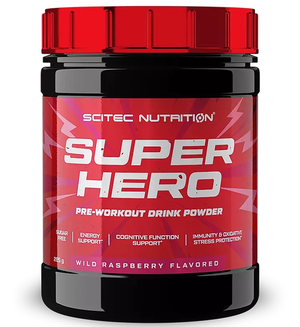 Scitec Super Hero Pre Workout 285g Wild Raspberry