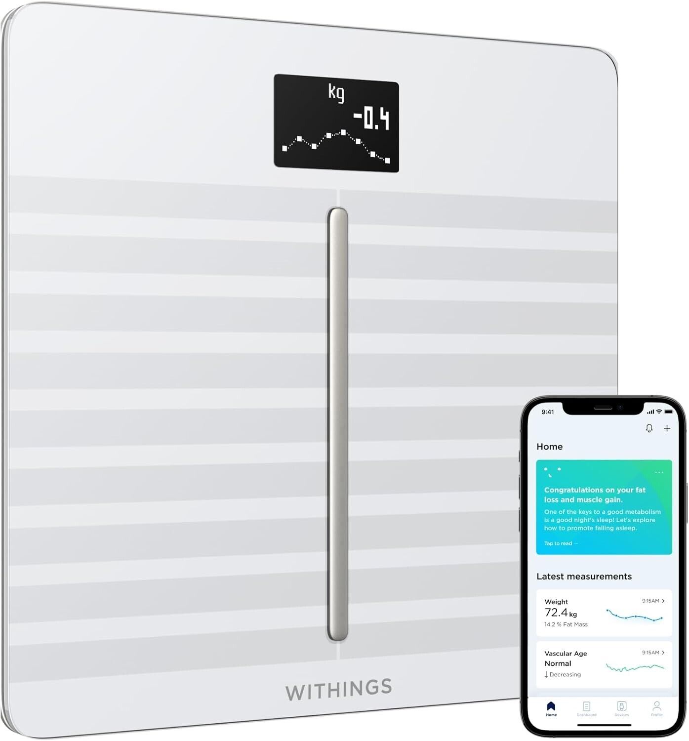 Withings Body Cardio Bilancia Wi-Fi Smart - Salute Cardiaca & Composizione