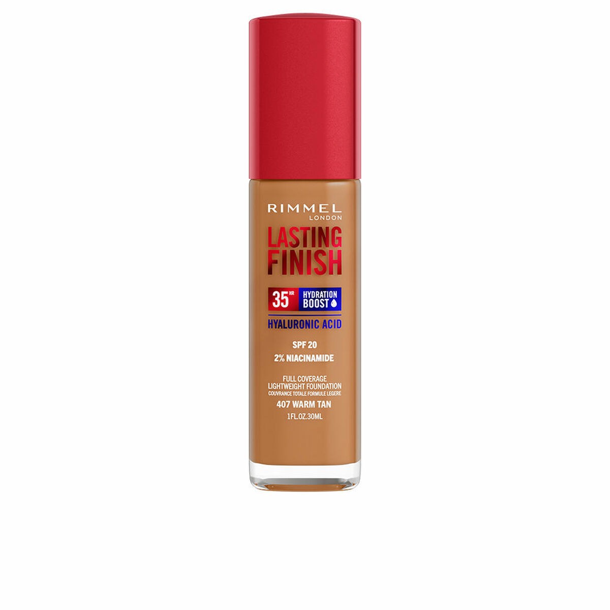 Base Cremosa per il Trucco Rimmel London Lasting Finish Nº 407 Warm Tan Spf 2