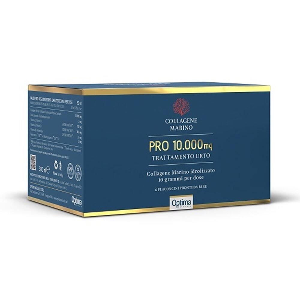 Optima Naturals Collagene Marino - PRO 10.000mg Trattamento Urto, 6 Flaconi