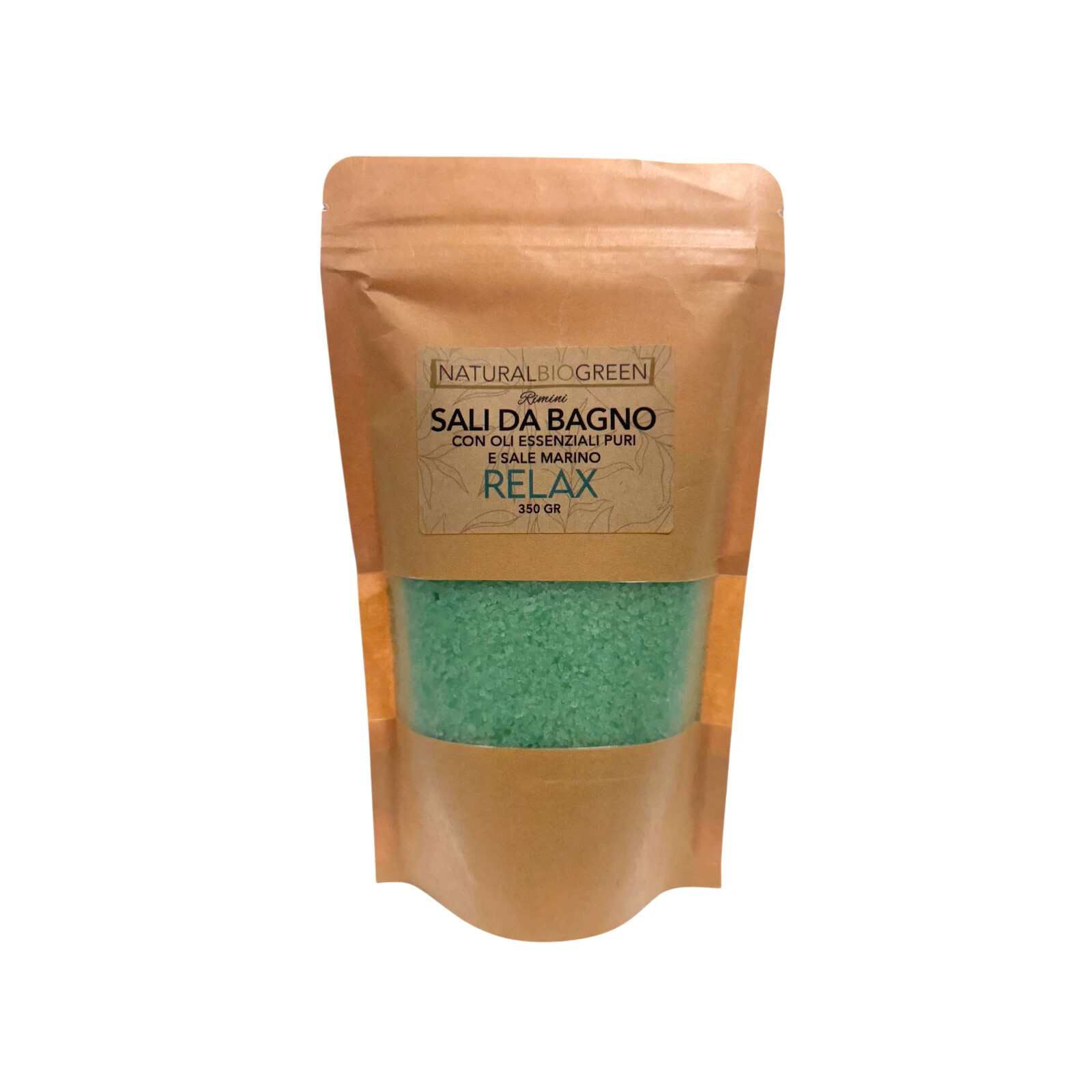 Naturalbiogreen Sali da Bagno con Oli Essenziali Puri e Sale Marino RELAX 350 gr