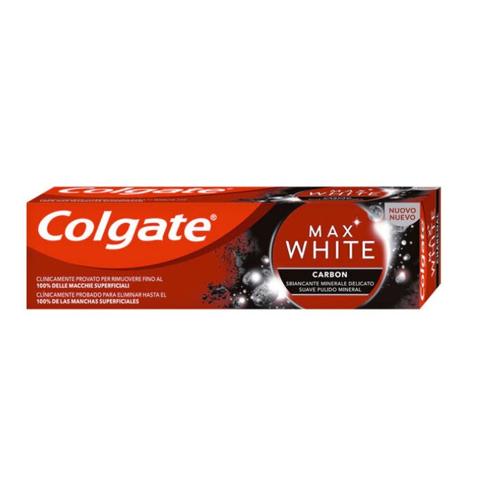 Colgate Dentifricio Sbiancante Max White Carbon 75ml.