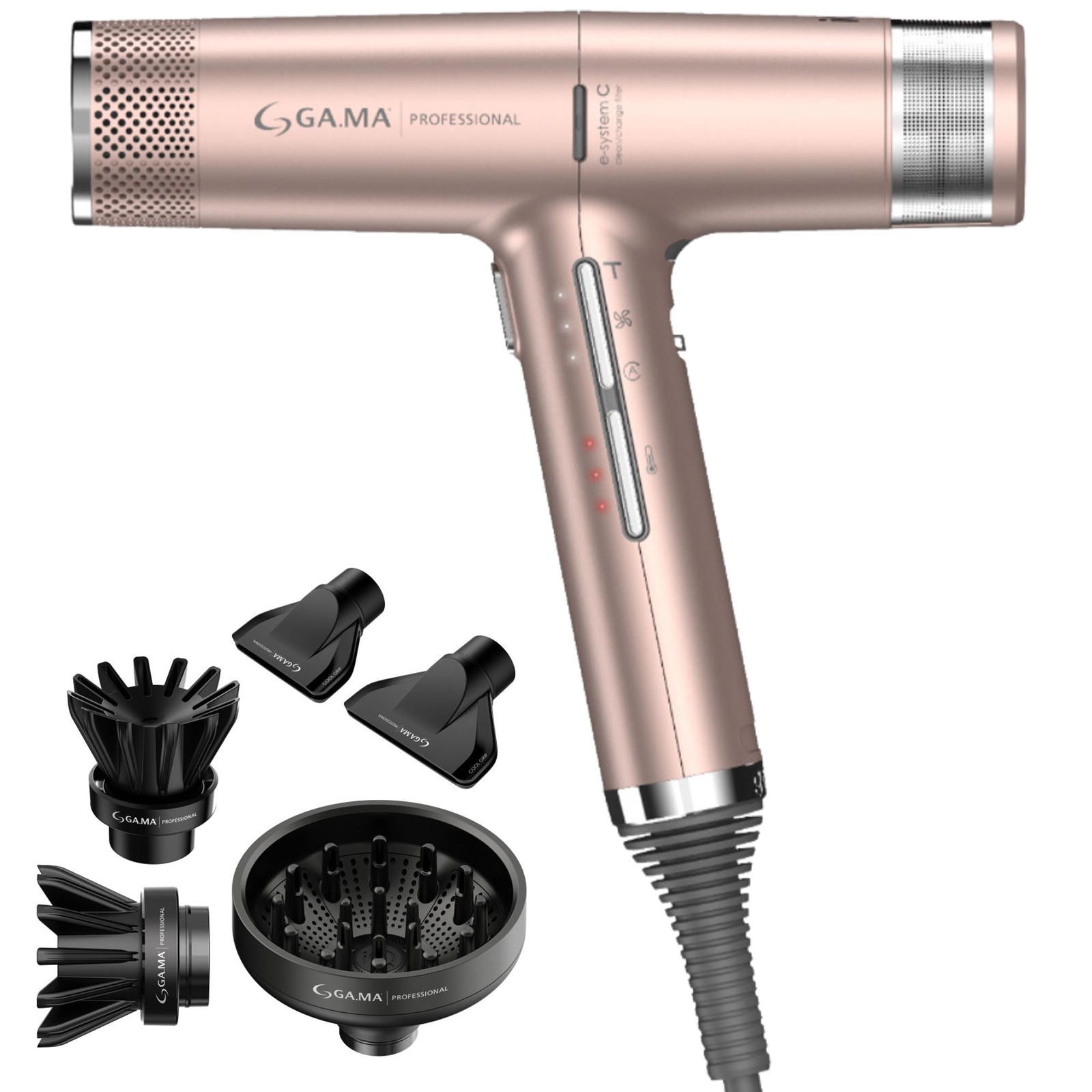 GAMA ASCIUGACAPELLI IQ3 PERFETTO GOLD ROSE 1600W PHON PROFESSIONALE E DIFFUSORE