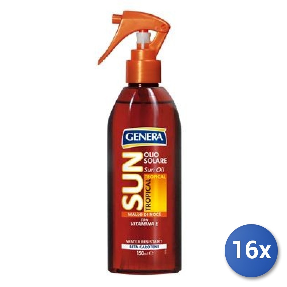 16x Bundle Genera Sun Olio Solare Tropical Malonoce 150 Ml