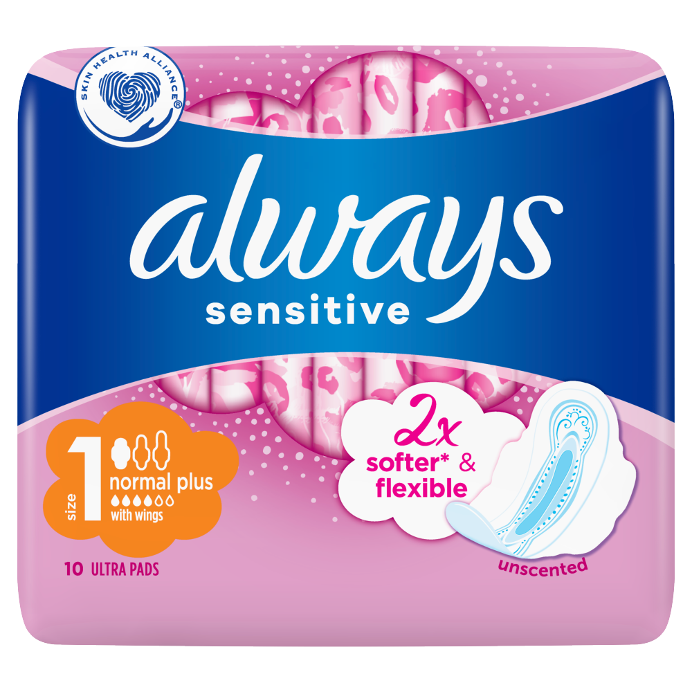 Always Ultra Sensitive Normal Plus (taglia 1) Wrappers, 10