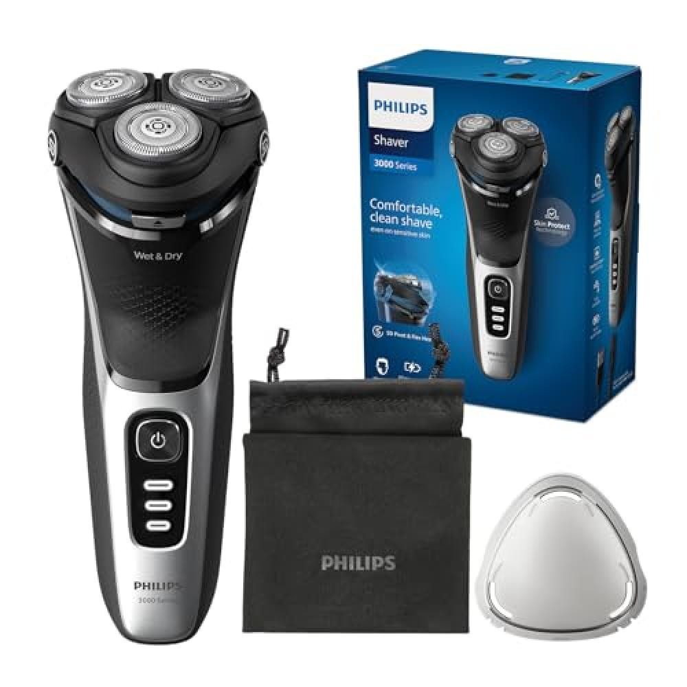 Philips rasoio elettrico serie 3000 - Rasoio elettrico Wet & Dry per uomo con te