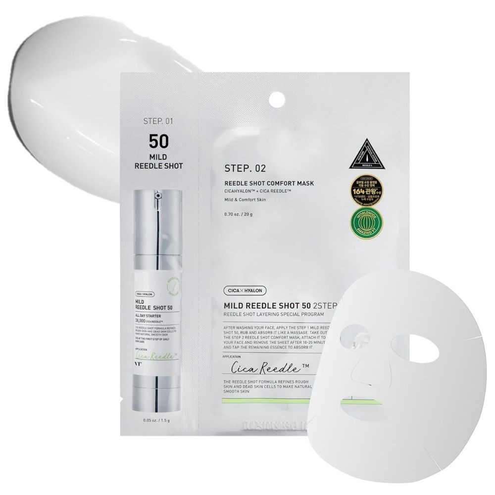 VT Cosmetics Reedle Shot 50 Maschera rassodante in 2 fasi, 1,5 g + 20 g