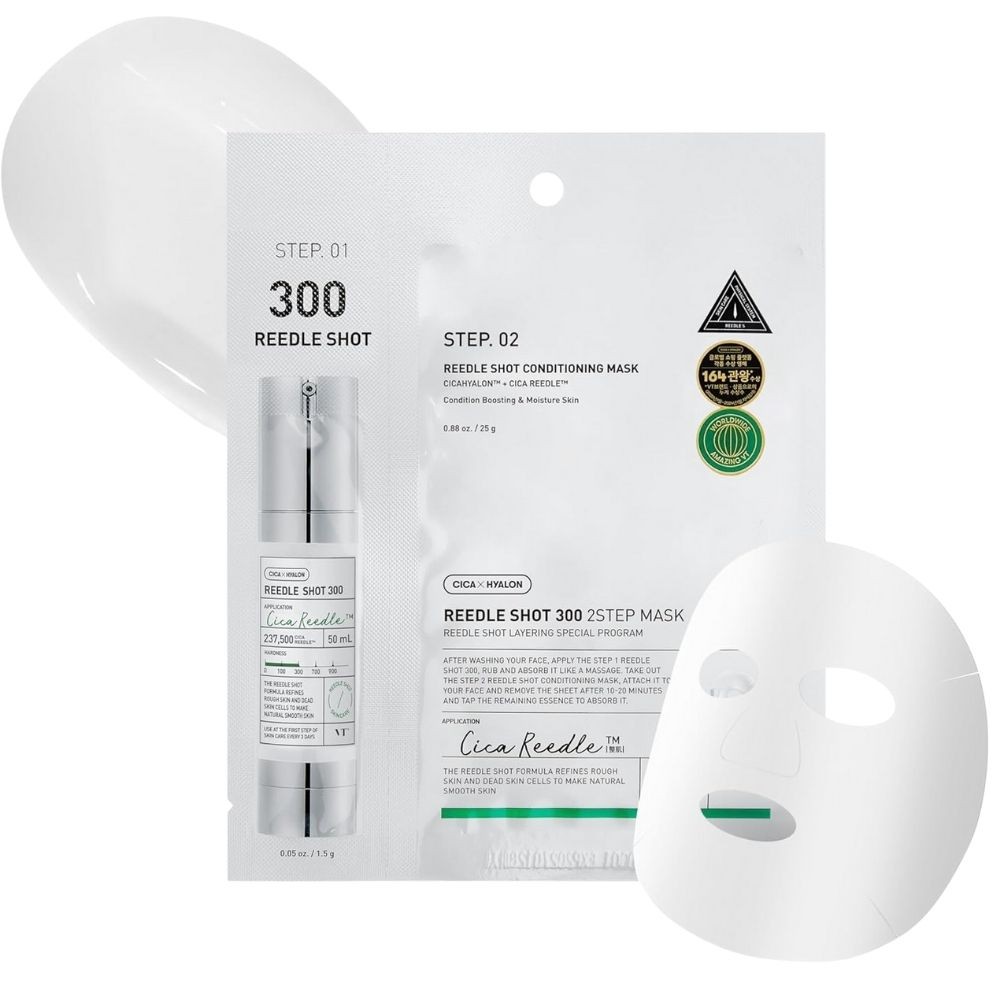VT Cosmetics Reedle Shot 300 Maschera rassodante in 2 fasi, 1,5 g + 25 g