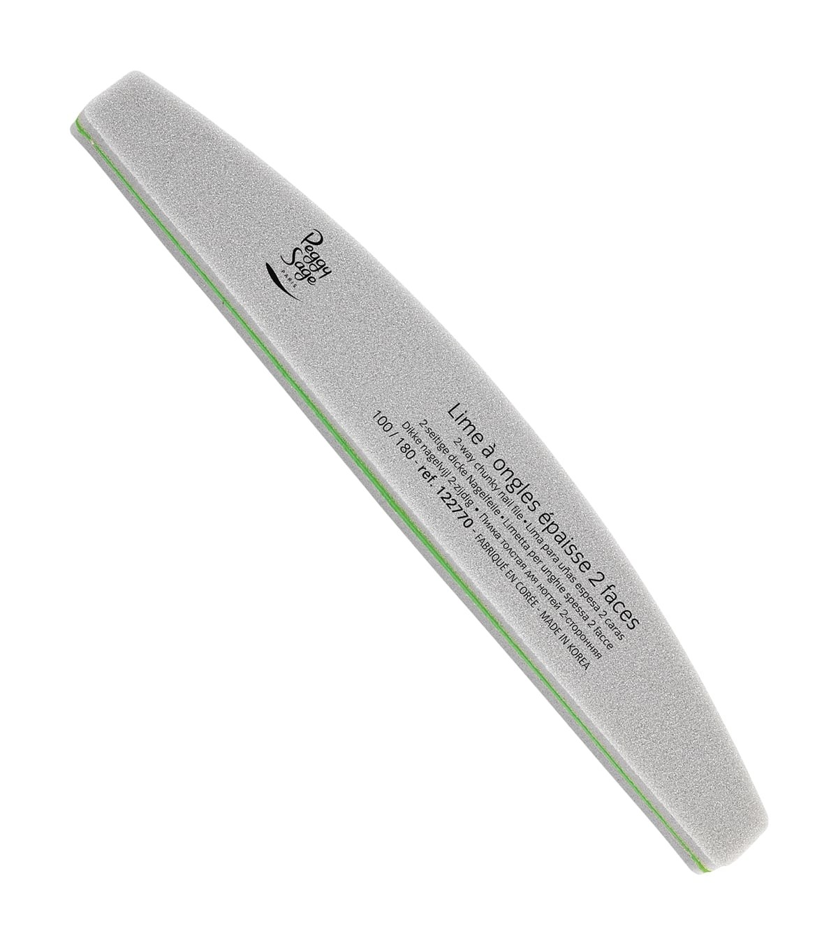 Buffer Unghie Vela Grigio Rigo Verde 122770 Grana 100-180 - Peggy Sage