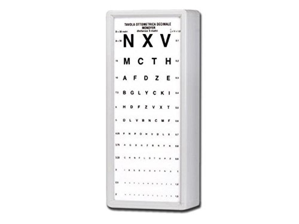 GIMA Ottotipo Non Luminoso Monoyer, 3m - NUOVO