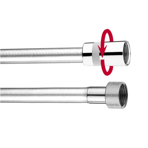Bossini Flex antitorsione cromolux retinato nylon 1/2"x1/2" FF 150 cm