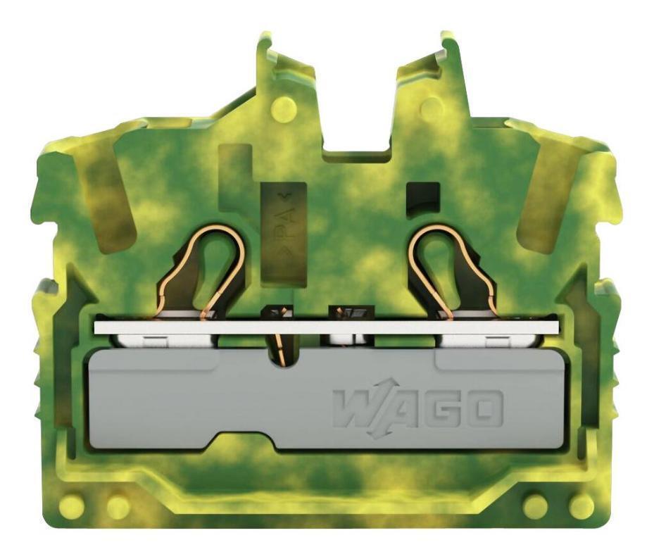 2 Miniatura Terra Attraverso Morsettiera Operativo Fessura Push IN 800V 24A