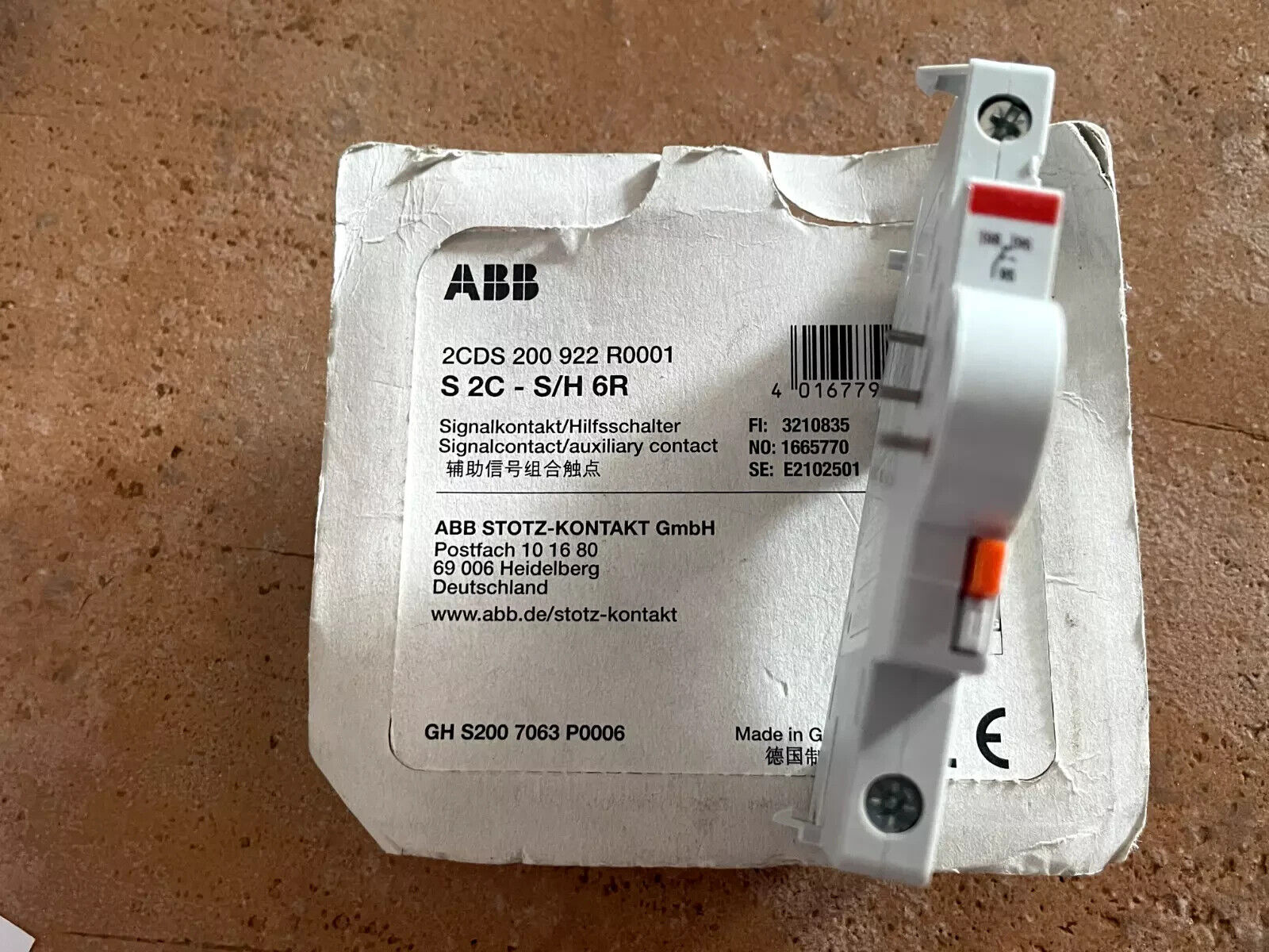 ABB - CONTATTO AUSILIARIO S2C-S/H6R A563819