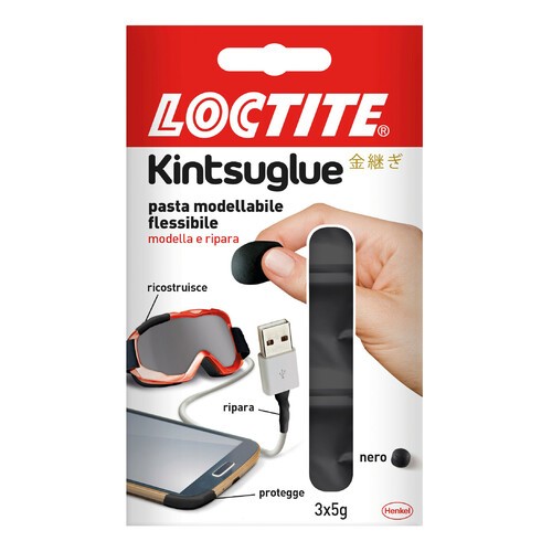 Loctite Kintsuglue 3x5 g Nero Innovativa pasta modellabile flessibile creata per