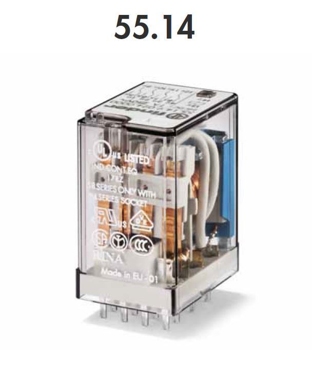 FINDER 55.14.9.024.0000 RELE' INDUSTRIALE 7A - 250V - 24VDC - 4 CONTATTI