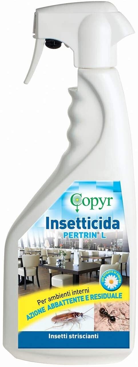Copyr-PERTRIN L-Insetticida residuale ragni, pulci, acari zanzare scarafaggi-1lt