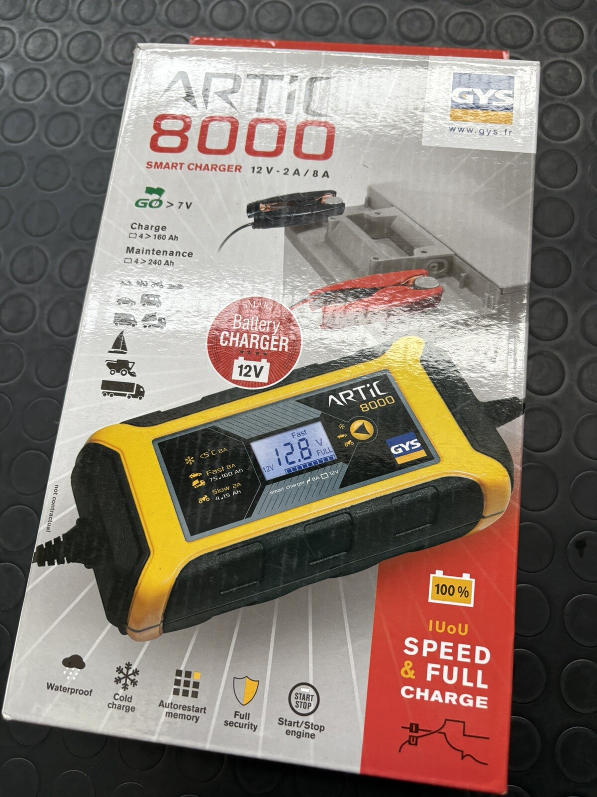 GYS Artic 8000 029590 Automatico Caricabatteria 12V Conservazione Della Carica