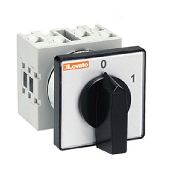 COMMUTATORE QUADRIPOLARE 20A 0-1 LOVATO GX2092U MONTAGGIO FRONTALE