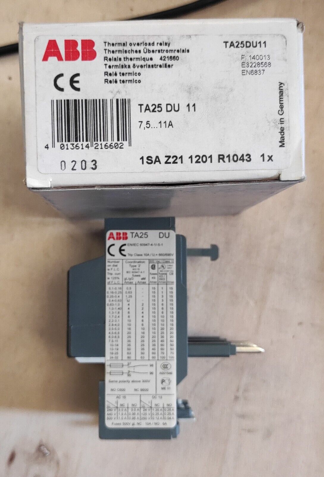 ABB - 1SAZ211201R1043 - RELE' TERMICO