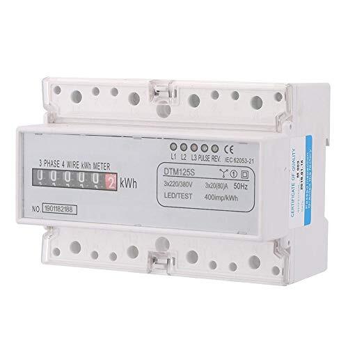 Misuratore Ekm, 20-80 A Guida Din Trifase Kilowattora Kwh Contatore 220 / (L6N)