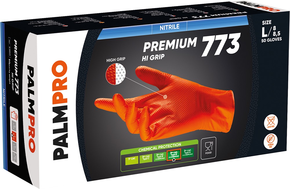 GUANTI HI-GRIP ORANGE 773 8-8,5 L
