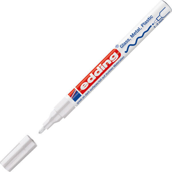 Edding 4-751-9-049 Fine Proiettile Punta Vernice Pennarello E-751 Bianco