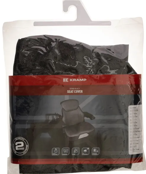 Kramp I20145KR Coprisedile, tessuto, nero, adatto per Grammer e COBO