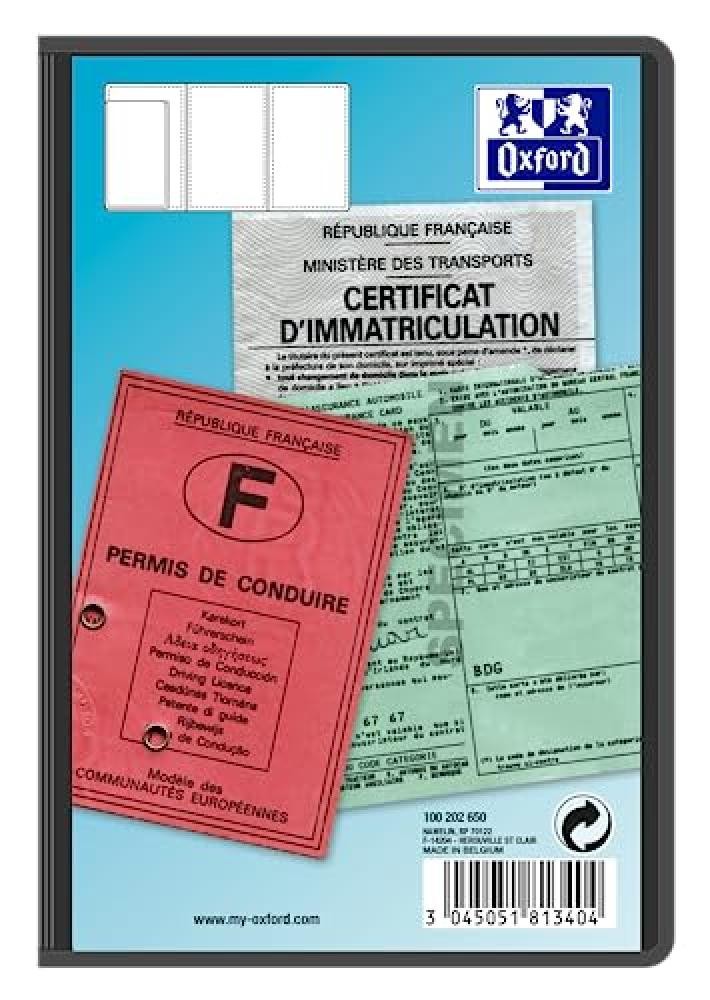 Elba - Contenitore per patente, 3 facciate visibili, in PVC 30/100, confezione d