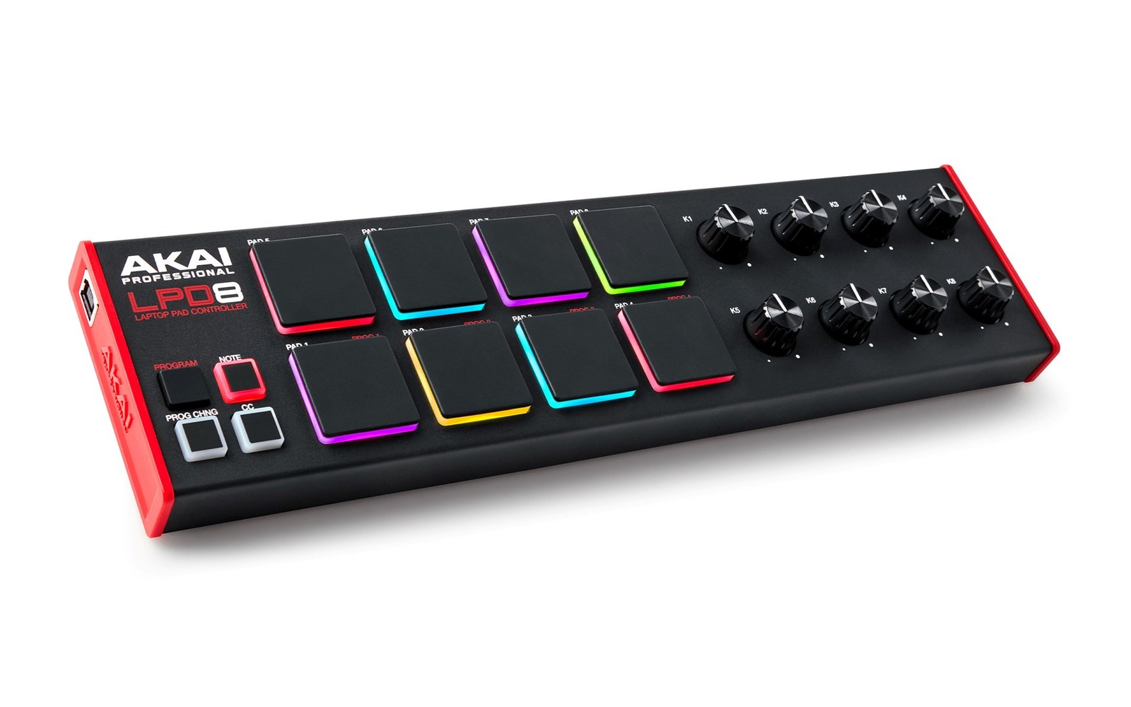 Akai Professional Akai LPD8 MKII 8 chiavi Pulsanti Manopola Nero Nero LPD8MKII