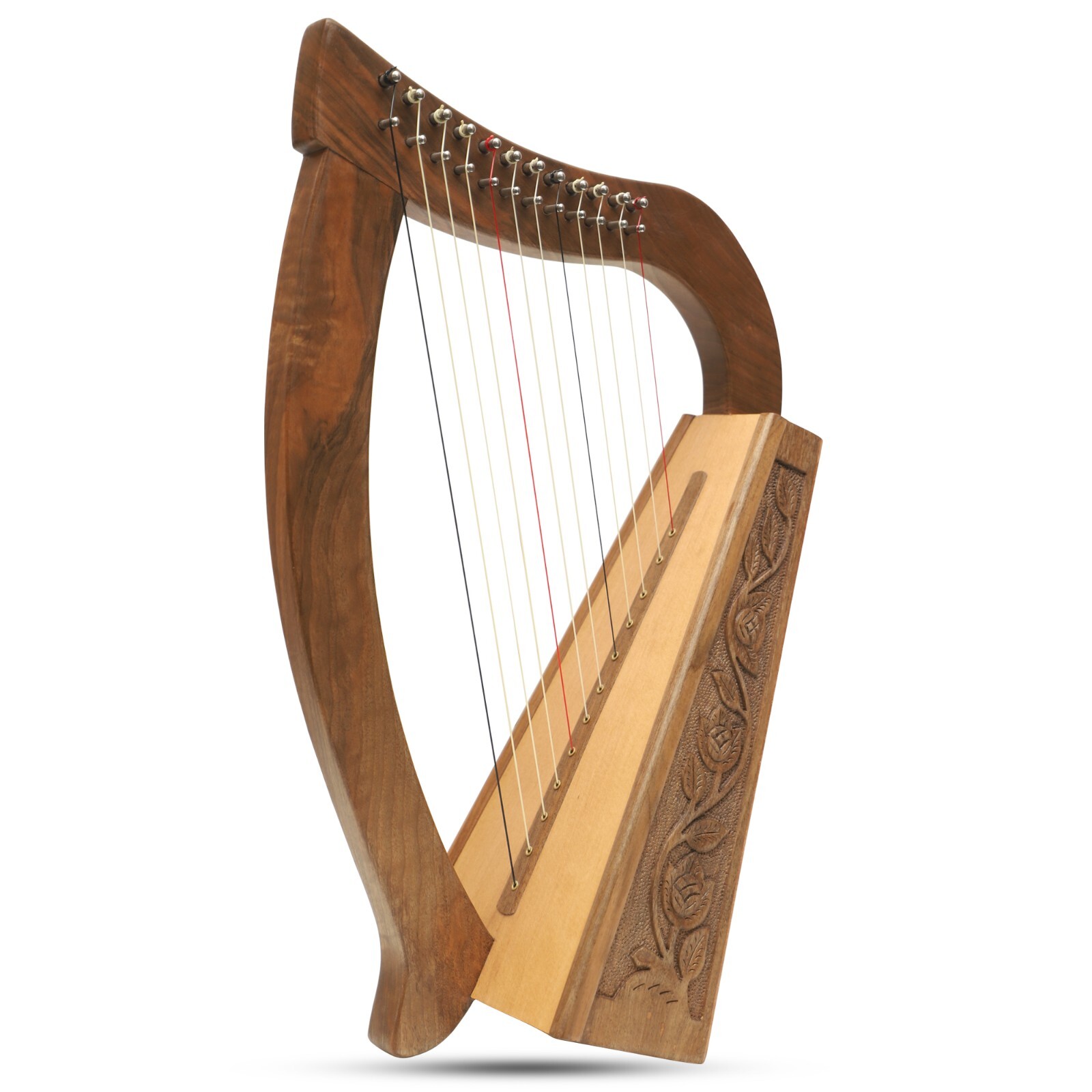 O'Carolan 12 String Irish Celtic Harp in Walnut – Harp for Beginners