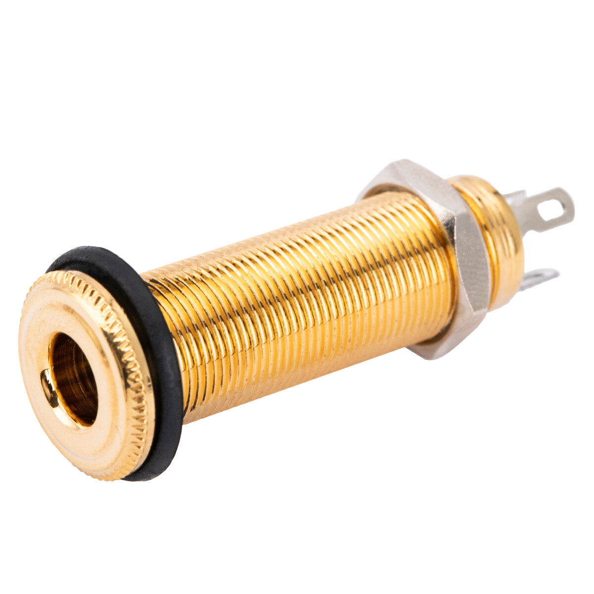 Musiclily Pro Gold 1/4 inch Copper Guitar Bass Mono Output Cylinder Jack Socket