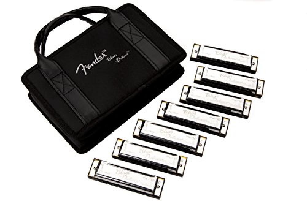 Fender® Blues Deluxe™ Harmonica - Armonica A Bocca - Confezione Da 7 - Con As