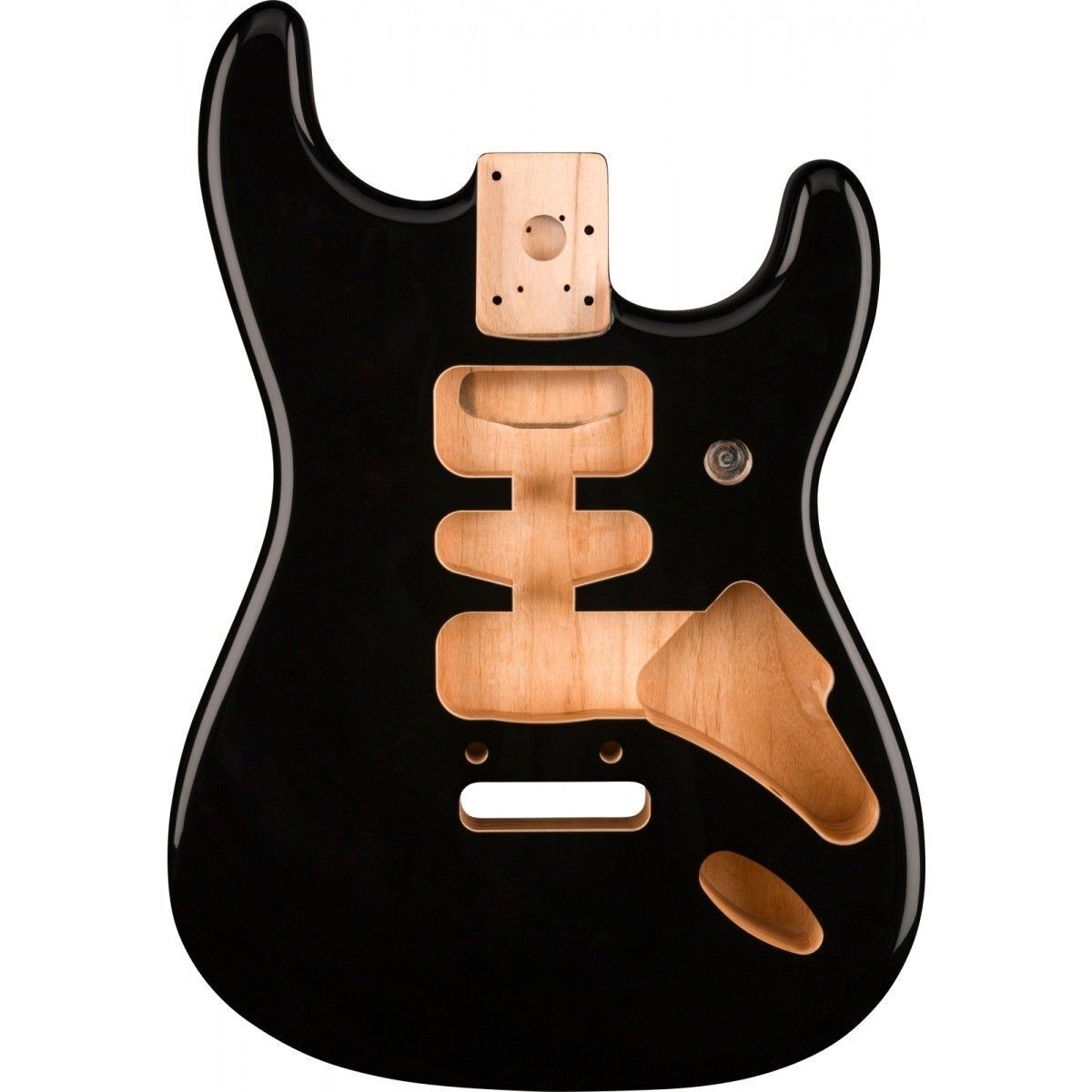 Corpo Fender Deluxe Series Stratocaster HSH Alder 2 Point Bridge Mount Black 099