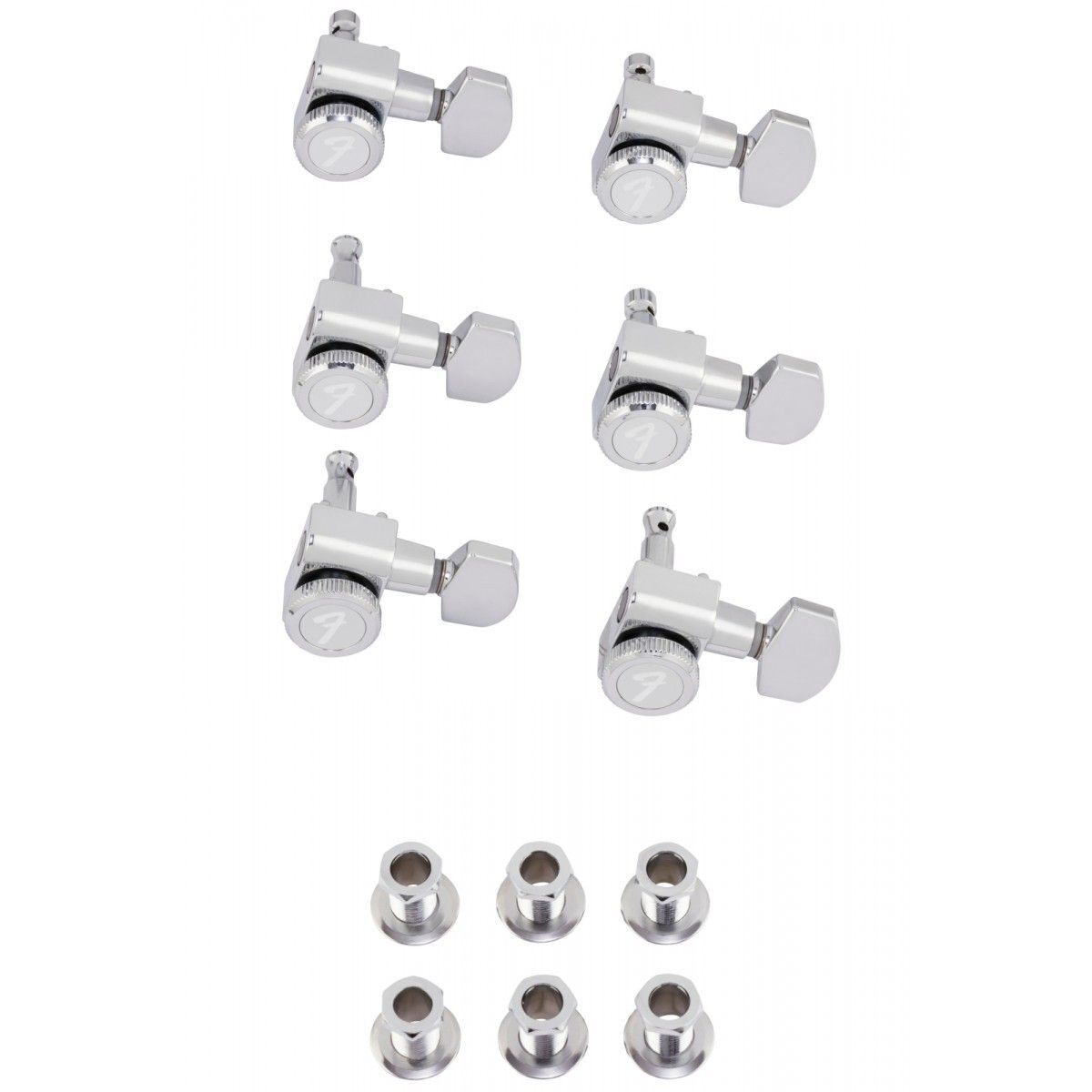 Fender Parts Locking Stratocaster/Telecaster Staggered Tuning Mach (6)  Polish C