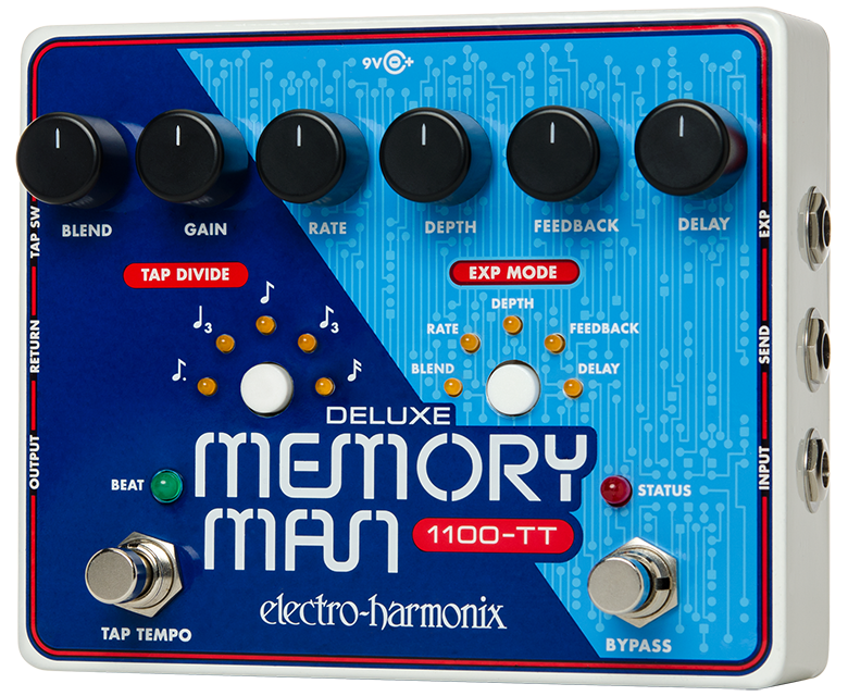 Ehx Elettrico Harmonix Deluxe Memoria Man W/Coperchio Tempo 1100-TT, Nuovo
