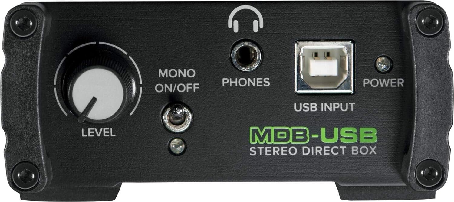 Mackie MDB-USB Direct Box USB Stereo a 2 Canali con Ingresso Audio 24 Bit/96 Khz