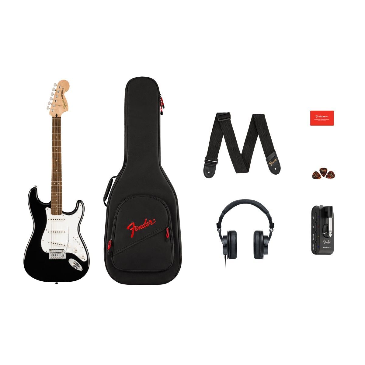 Guitar pack elettrico Squier Pk Affinity Strat Blk Micro 0372873106