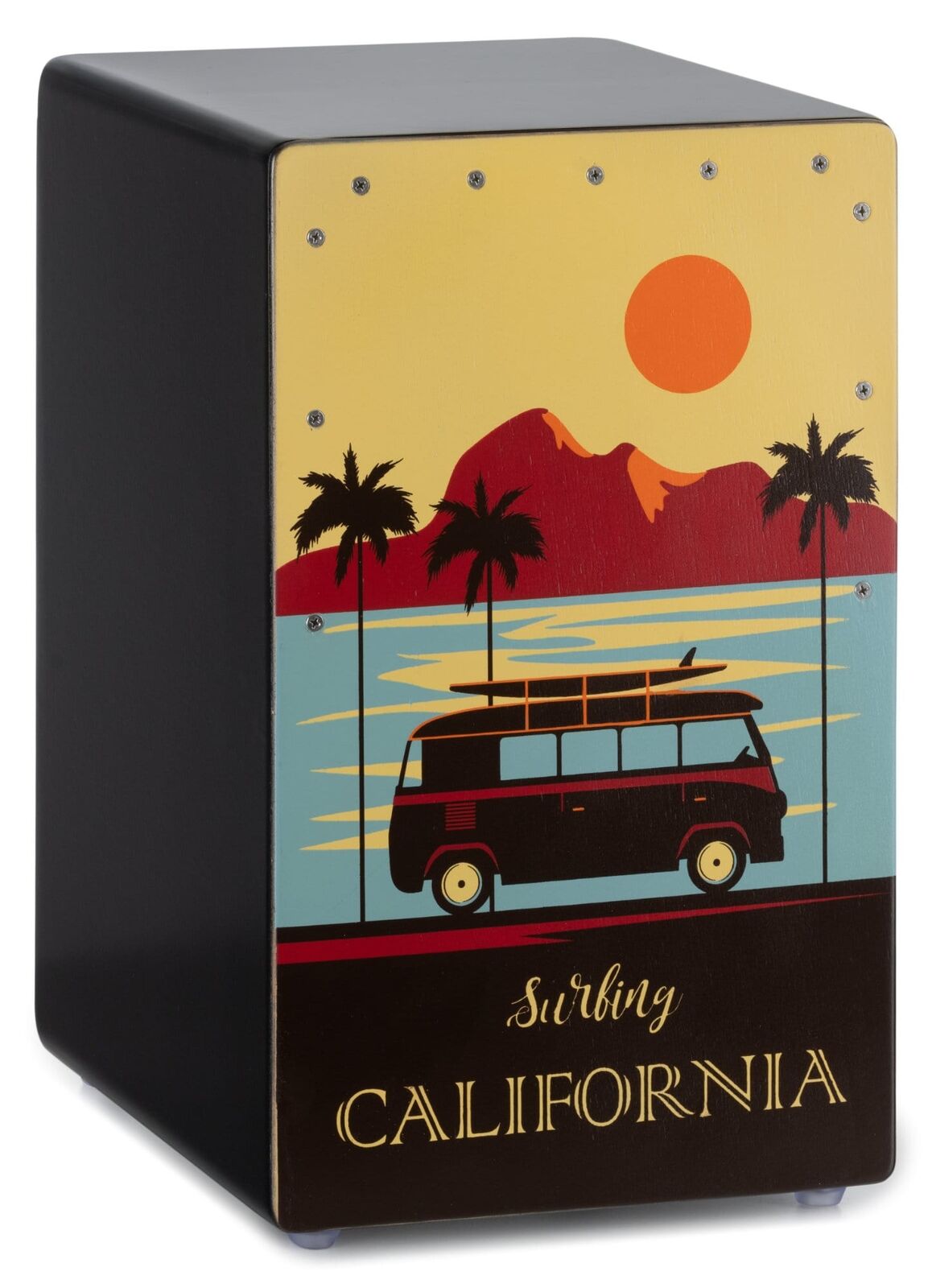 Cajon Batteria Tamburo Percussioni Legno Vintage California Bass Snare Corde