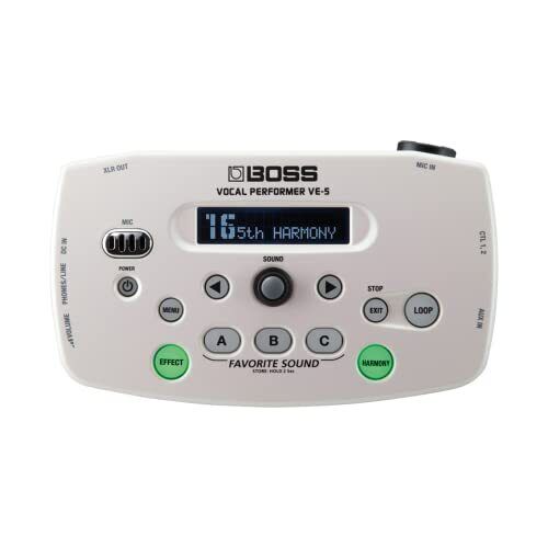 Boss Vocali Performer ‎VE-5 Effetti Processore Bianco a Batteria VE-5-WH Nuovo