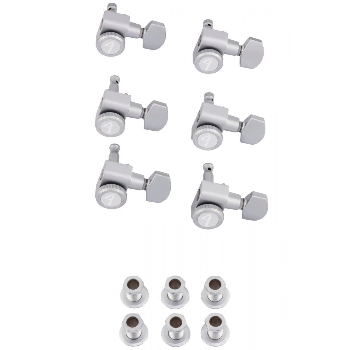 Fender Parts Locking Stratocaster/Telecaster Staggered Tuning Mach  Brush Chrome