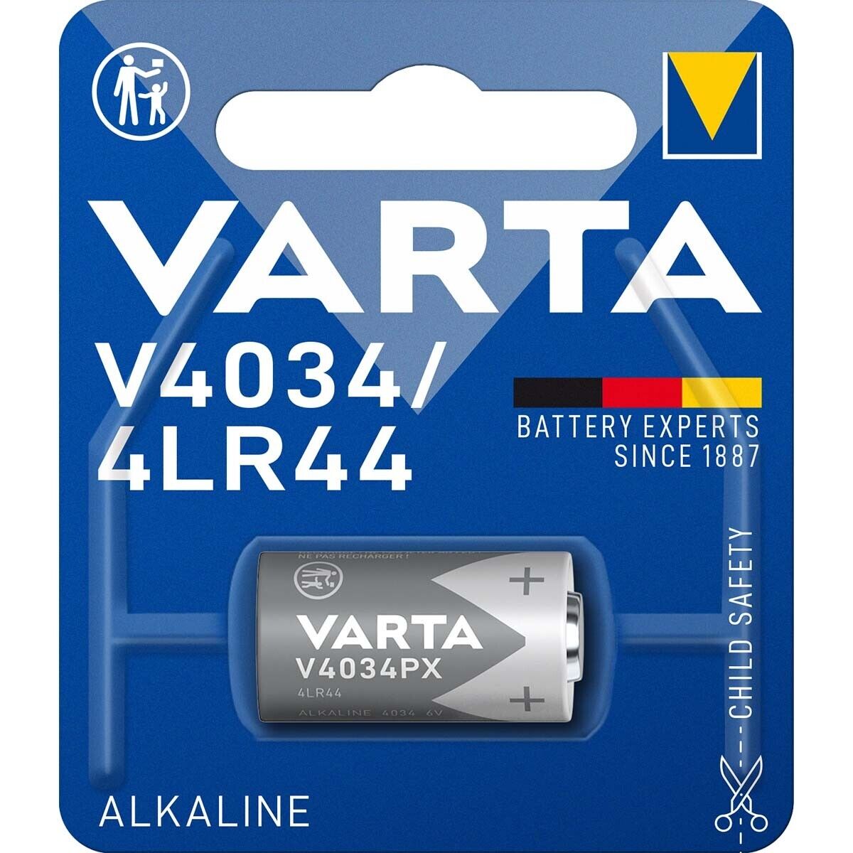 Batteria Alcalina 4LR44 6 V 1-Blister 7H34 V4034PX LR44