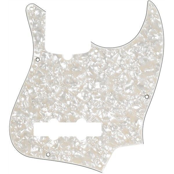 Fender Parts Pickguard Jazz Bass 10-Hole Mount Aged White Pearl, 4-Ply 099217700