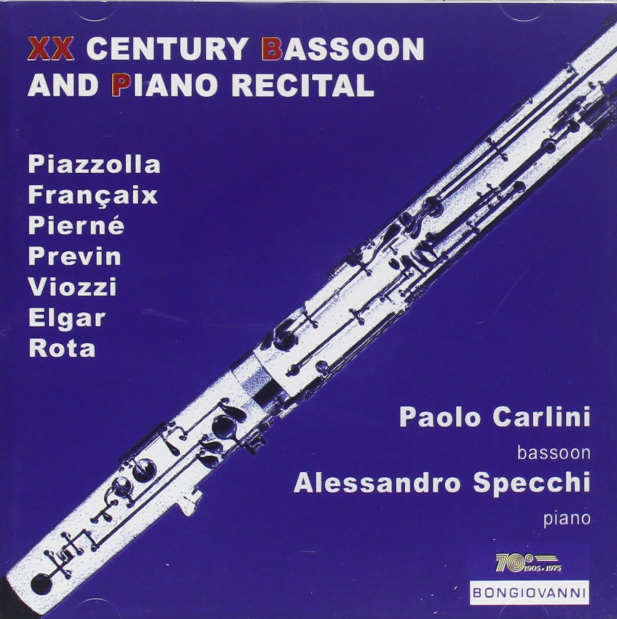 Paolo Carlini Concertpiece Op 35 for Bassoon & Piano (CD)