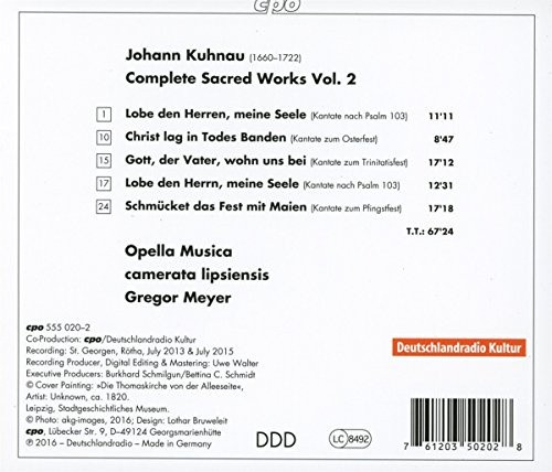 Johann Kuhnau: Complete Sacred Works Vol. 2 by Opella Musica