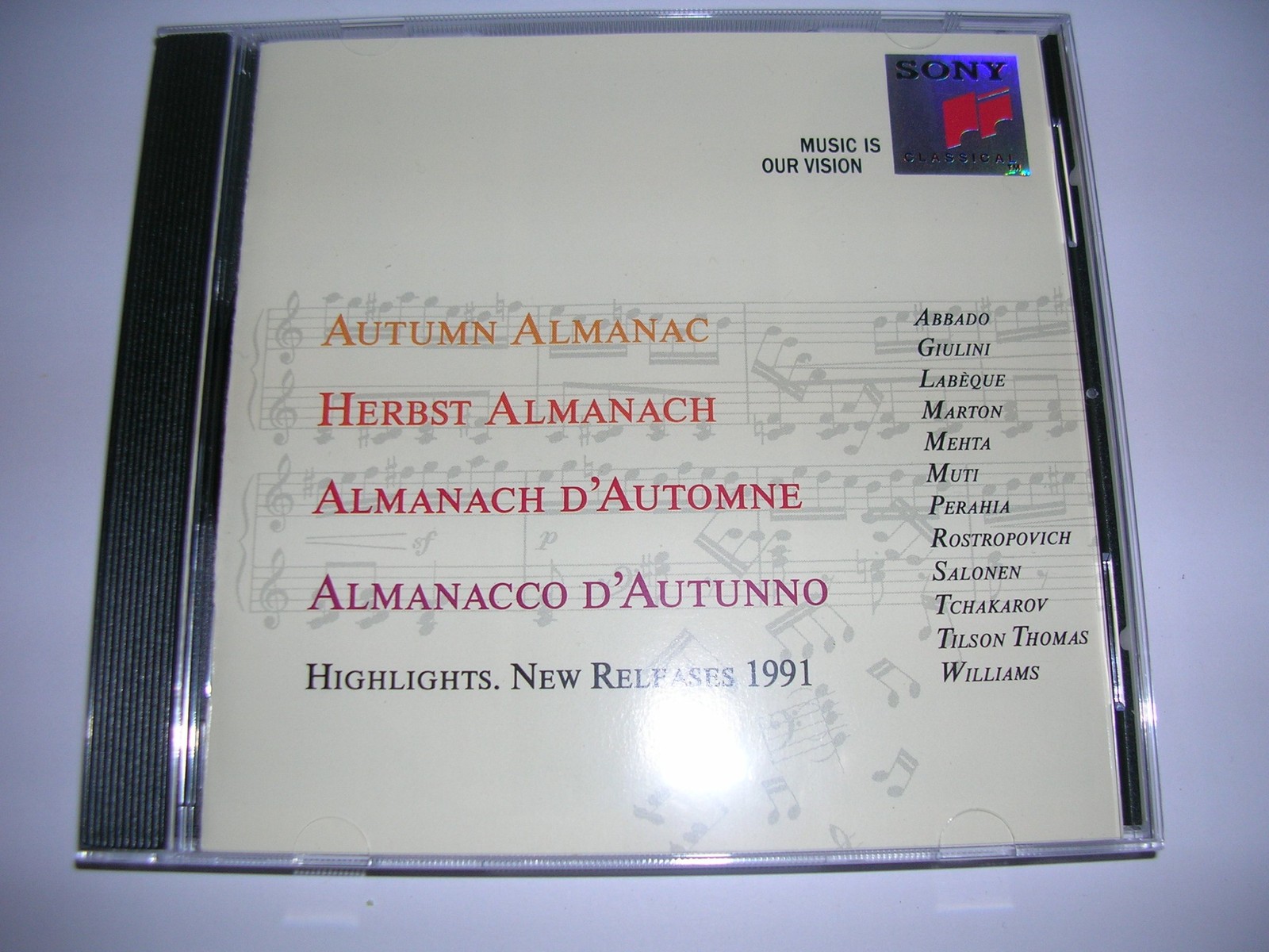 unbekannt Sony Herbst Almanach - Highlights. New Releases 1991 (CD)
