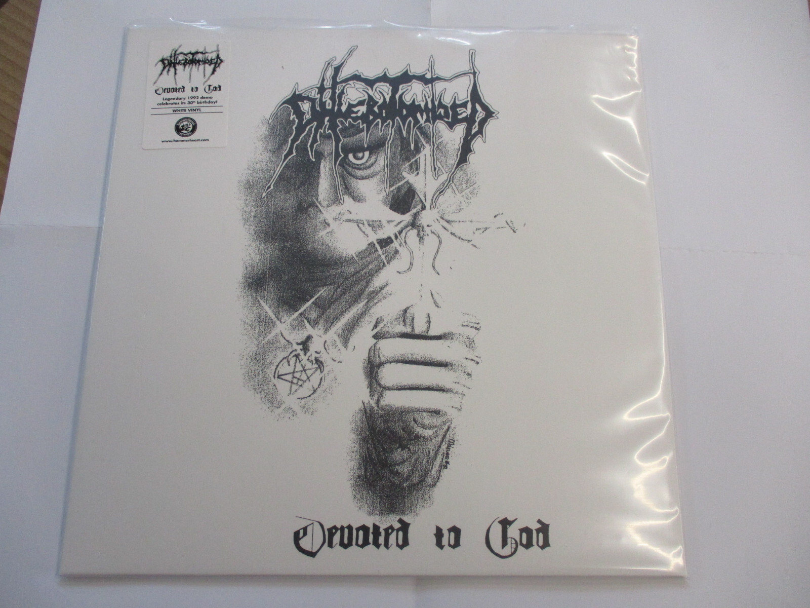 PHLEBOTOMIZED - DEVOTED TO GOD - LP WHITE VINYL REISSUE NEW 2022