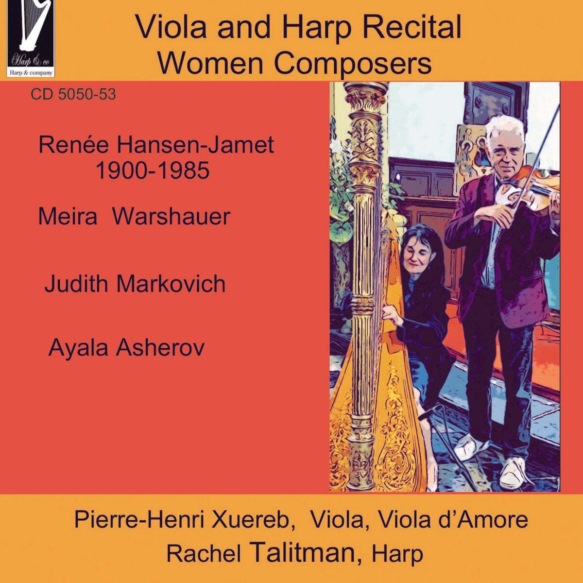 Renée Hansen-Jamet Viola and Harp Recital: Women Composers (CD) Album